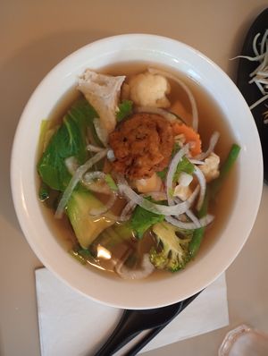 Veggie pho at Saigon Lotus in Toronto