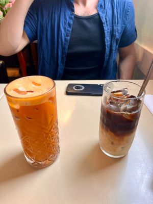 Mango Lassi and Iced Viet Coffee at Saigon Lotus in Toronto