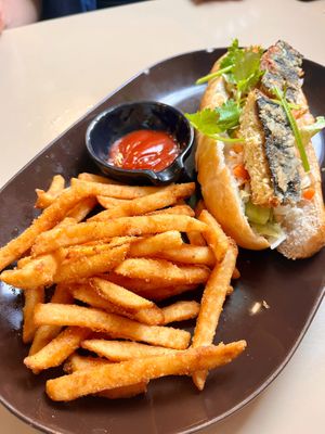 Bahn Mi with Fries at Saigon Lotus in Toronto