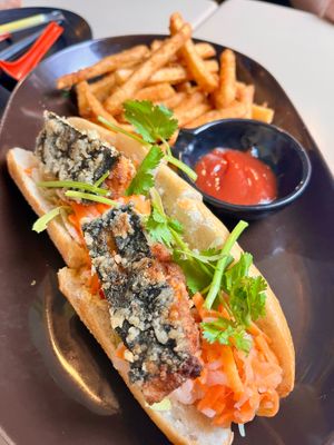 Bahn Mi with Fries at Saigon Lotus in Toronto
