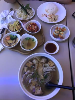 Vegan Combo 1 & Vegan Pho at Saigon Lotus in Toronto