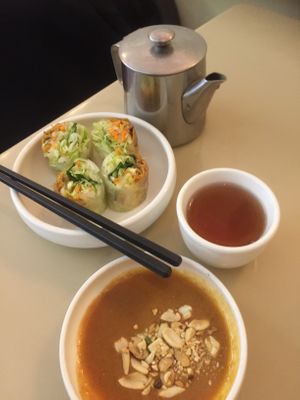 Vegan crab rolls  at Saigon Lotus in Toronto