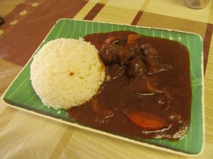 Curry lamb rice set meal at Old Farmosa Vegetarian in Malacca
