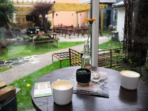 View from our table at Spiregarden in Kristiansand