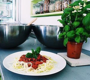 Zucchini pasta  at Spiregarden in Kristiansand