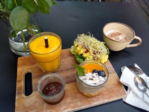 Vegan breakfast option at Spiregarden in Kristiansand