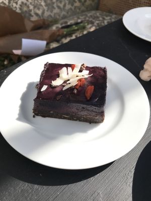Açaí raw cake at Spiregarden in Kristiansand