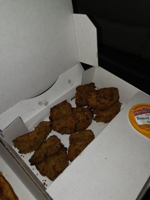 Vegan nuggets at Village Pizza in Ewell