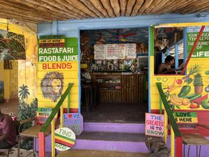 Restaurant entrance   at Rasta Ade Refreshments in Negril