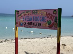 Ad signage  at Rasta Ade Refreshments in Negril
