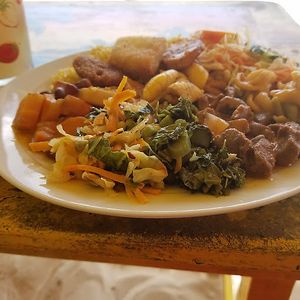 Veggie platter at Rasta Ade Refreshments in Negril