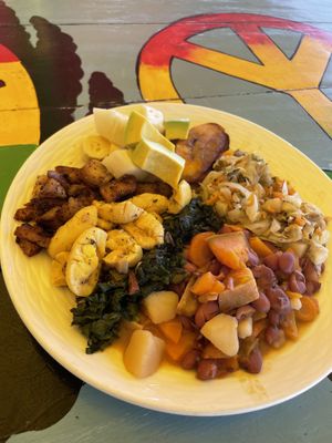 Breakfast platter   at Rasta Ade Refreshments in Negril