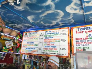 Menu at Rasta Ade Refreshments in Negril