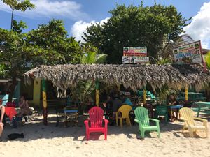 View from the beach at Rasta Ade Refreshments in Negril