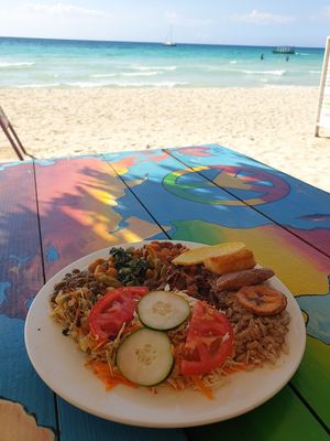 Mix Veggieplate at Rasta Ade Refreshments in Negril