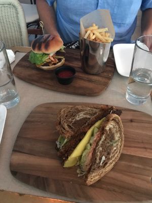 Double cheeseburger and Reuben at Crate in Miami