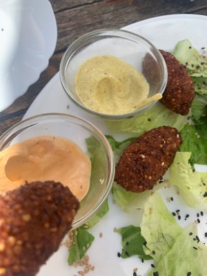Croquetas de quinoa  at El Sibarita in Lanzarote