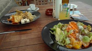 Oriental & Pacific salads. at El Sibarita in Lanzarote