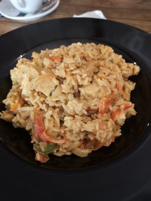 Nasi goreng with tofu 👌 at El Sibarita in Lanzarote