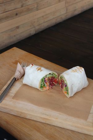 beetroot wrap at Ridikas in Kaunas