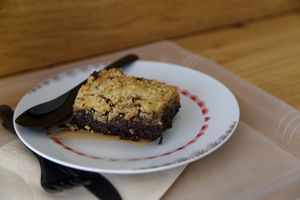 Vegan brookie (mix between brownie and cookie) at Pickles in Lille