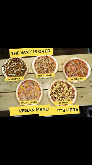 All vegan pizzas!!  at Brooklyn Pizza Bar in Northampton