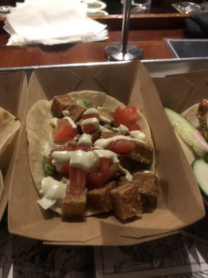 Vegan sweet potato taco with jalapeño ‘ranch’ at Sister Bar in Albuquerque