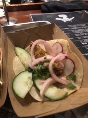 Vegan avocado taco - yummmmm at Sister Bar in Albuquerque