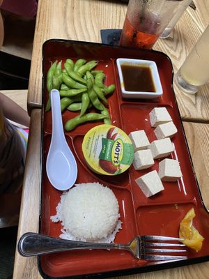 Plain tofu for my picky one at The Cultured Pearl in Rehoboth Beach