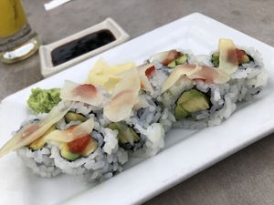 Mangocado Sushi roll (sub pineapple because they were out of mango)  at The Cultured Pearl in Rehoboth Beach