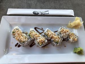 Piña Colada Roll  at The Cultured Pearl in Rehoboth Beach