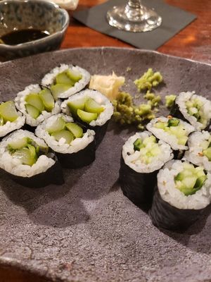 Asparagus and cucumber veggie rolls #Veganuary at The Cultured Pearl in Rehoboth Beach