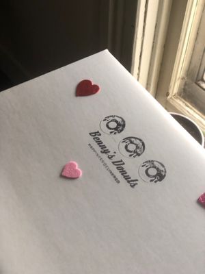 Valentines Day dozen 😋 at Benny's Donuts in Corvallis