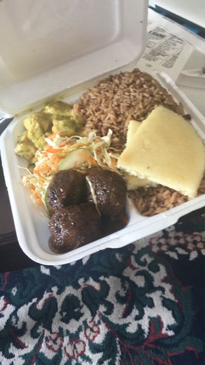 black bean balls at Sweet Vegan Cafe in Kingston