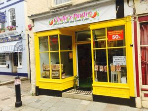 Outside of this lovely shop Chelle's pantry Rochester at Chelle's Pantry in Rochester