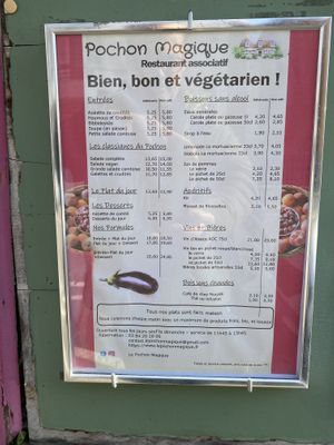 Menu  at Le Pochon Magique in Belfort