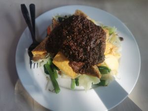 Huge portion of gado gado at Martini's Warung in Manggis