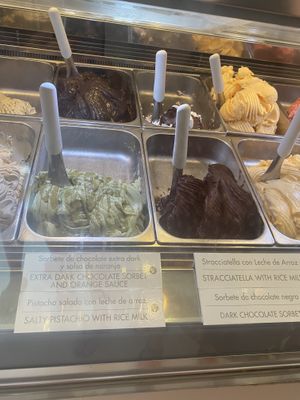 Some vegan options   at Vivi's Creamery in Ibiza