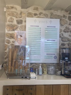 Vegan cones  at Vivi's Creamery in Ibiza