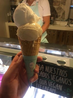 Vegan Ice Cream Cone  at Vivi's Creamery in Ibiza