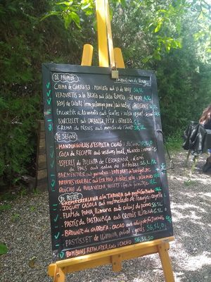 Menu at Esbioesfera in Cardedeu