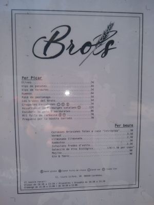 Menu per picar at Esbioesfera in Cardedeu