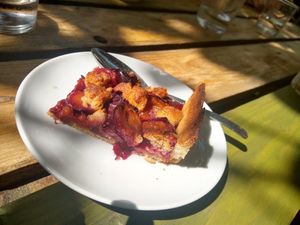 Pastis de pruna blava at Esbioesfera in Cardedeu