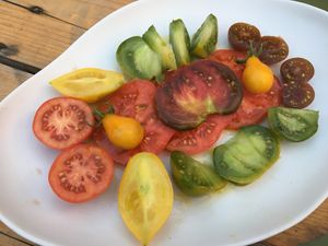 tomatoes salad!!! at Esbioesfera in Cardedeu