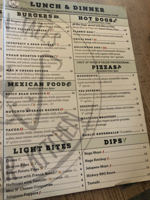 Menu   at Wags N Tales in Surbiton