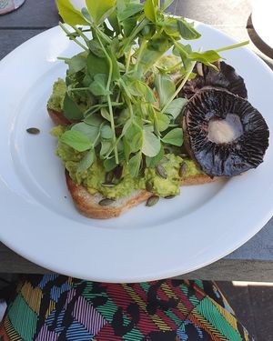 Avo on toast at Wags N Tales in Surbiton