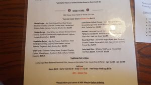 menu at Route 14 in Sooke