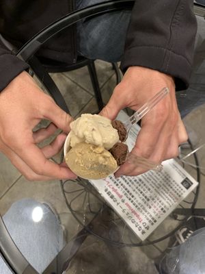 Vegan ice cream  at Premarché Gelateria in Kyoto