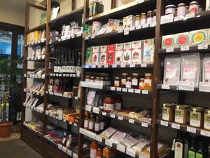 lots of organic food items  at Premarché Gelateria in Kyoto