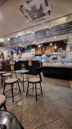 The inside at Premarché Gelateria in Kyoto